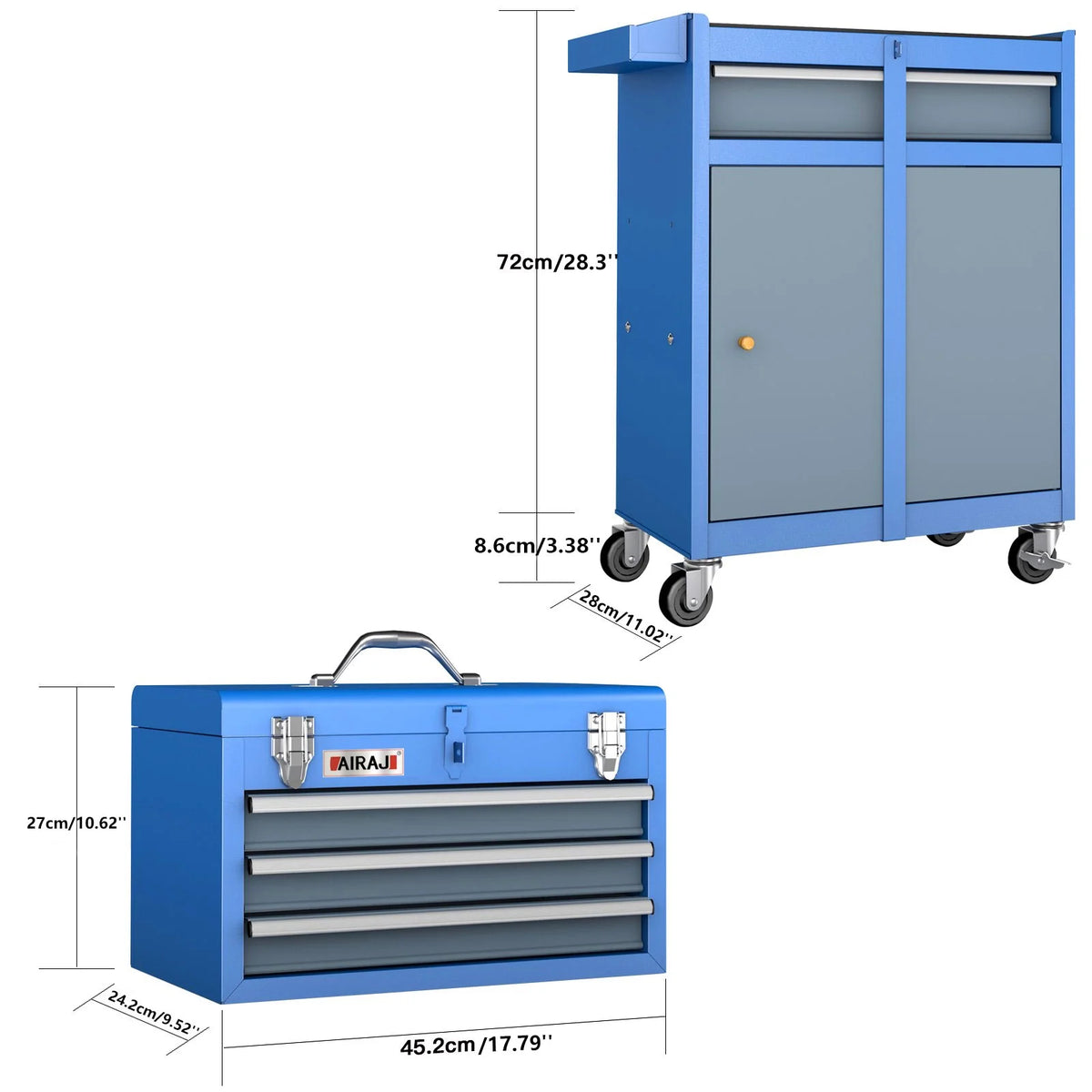 Rolling Tool Cabinet 4 Drawer with Wheels T17612