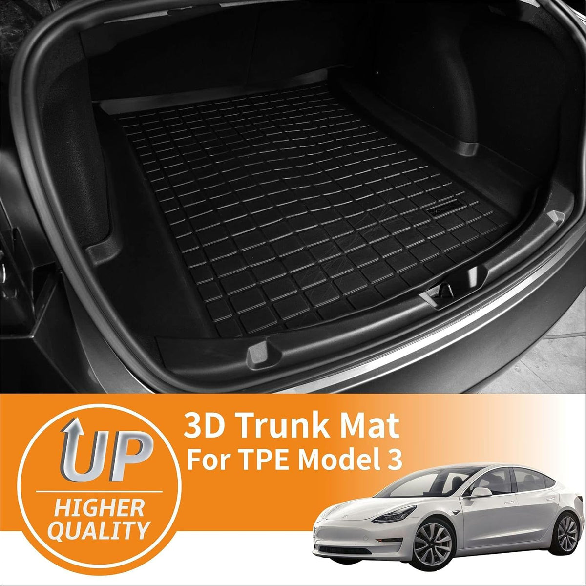 TPE Material Rear Trunk Mats for Tesla Model 3 I5979