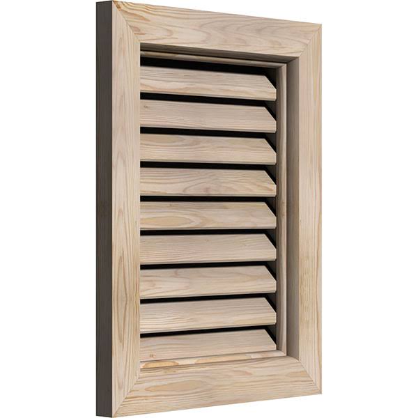 22-in W x 32-in H Vertical Gable Vent, Unfinished, Smooth Pine P356163
