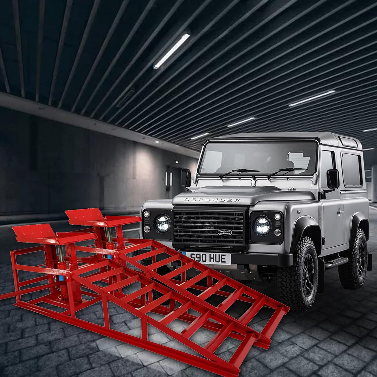 2PCS Heavy Duty Hydraulic Car Ramps Lift B192