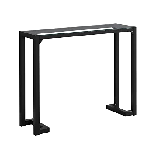 Black Tempered Glass Hall Console L90842