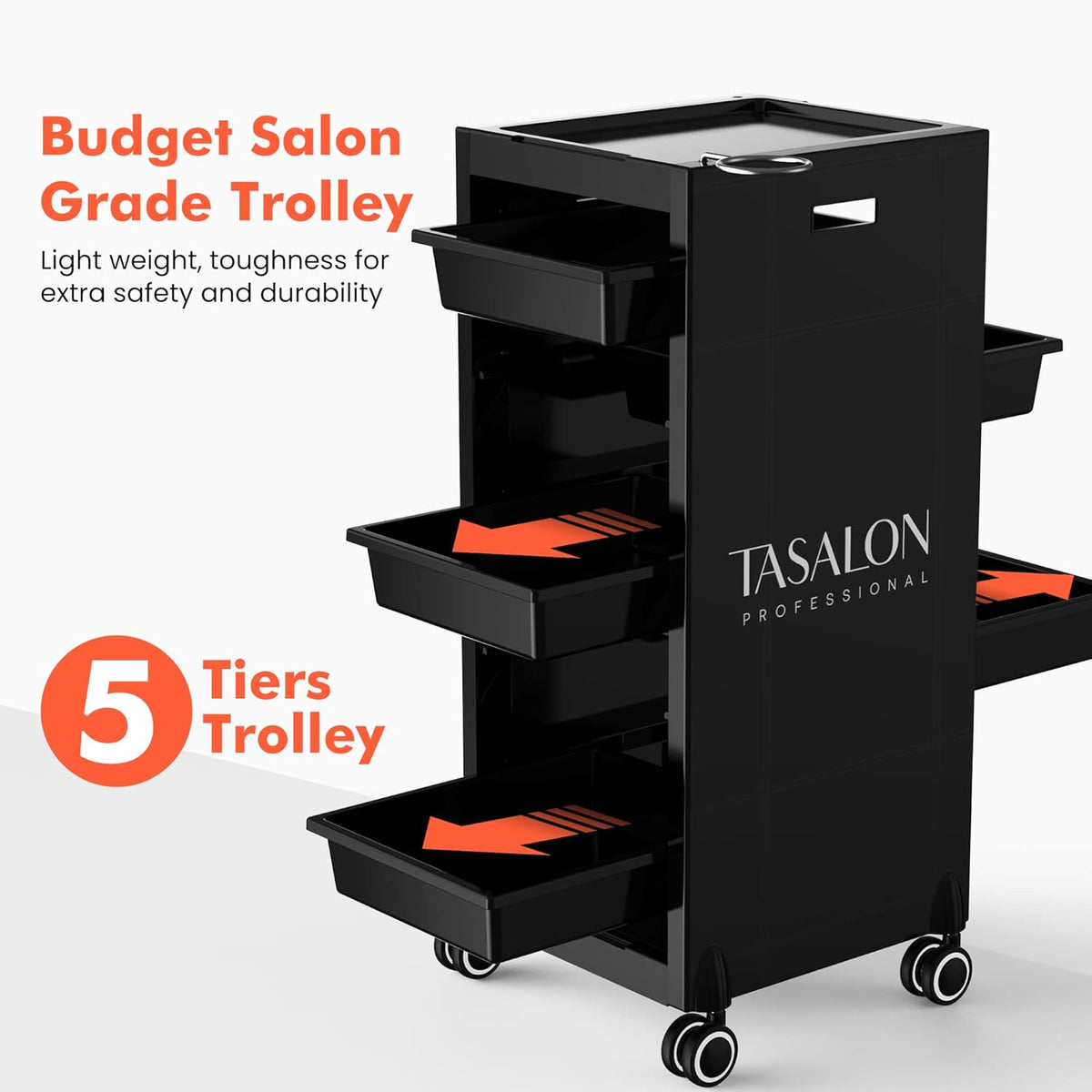 5 Drawer Salon Trolley Cart with Wheels T88679