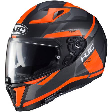 Orange/Black Motorcycle Helmet, Large L84763