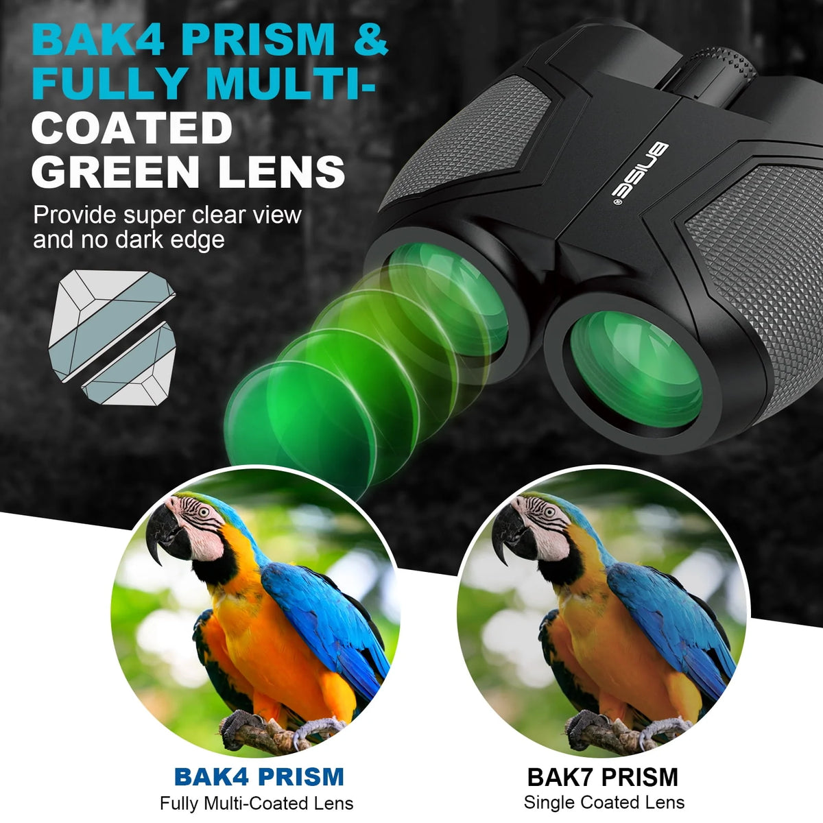 12x25 Compact Binoculars with FMC & BAK4 P9034