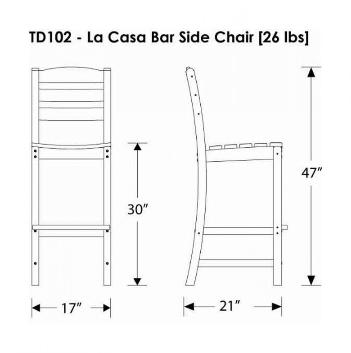 Mahogany Bar Side Chair R619494