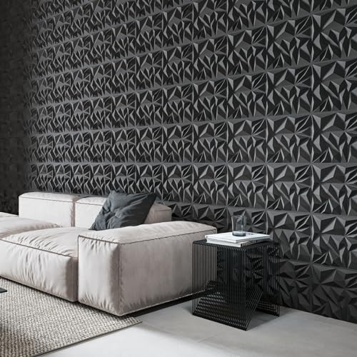 33-Pack 3D Wall Panels, White, 12 x 12 inch I64635