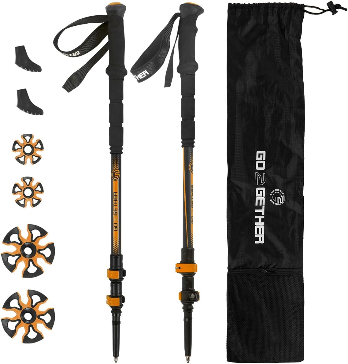 Carbon Fiber Trekking Poles with EVA Foam Grip, Pack of 2 S2007