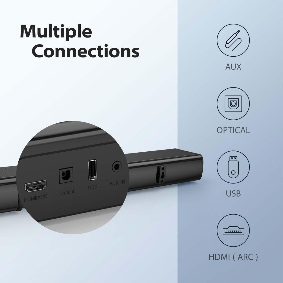 100W 6 Speakers 2.2 Channel Soundbar P199