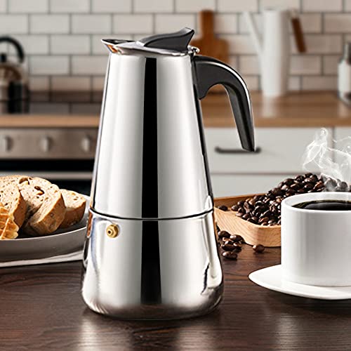 Stainless Steel 6 Cup Moka Pot Stovetop Espresso Maker S8223
