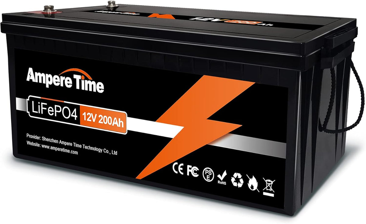 12V 200Ah Lithium Iron LiFePO4 Deep Cycle Battery with 100A BMS F454
