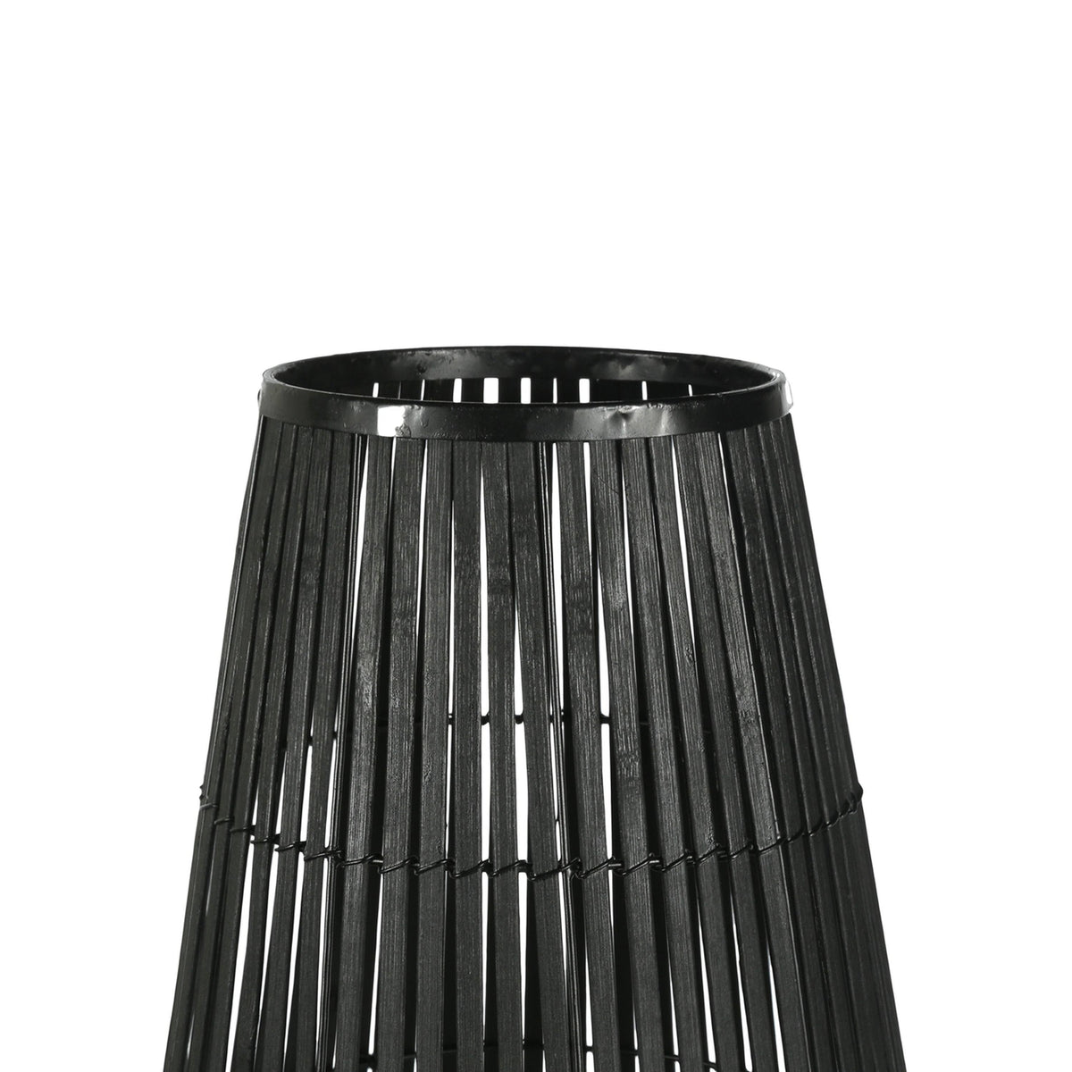 Black Tear Drop Shaped Metal Frame Lantern X3290