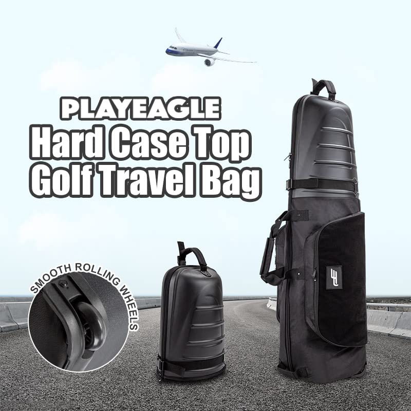 Golf Travel Bags with Reinforced Wheels and Hard Case Top C87419