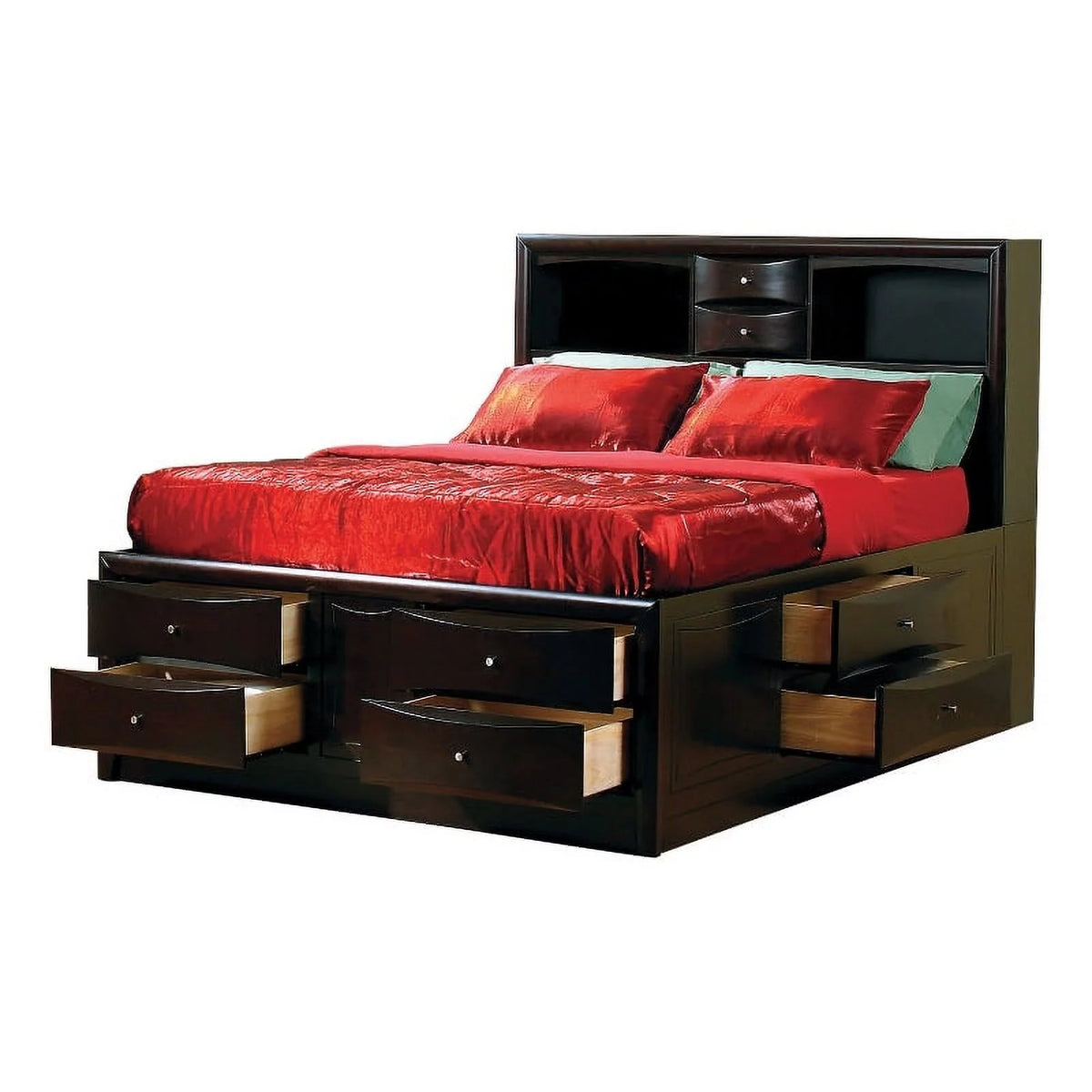 Bedroom Set with Bookcase Headboard S552