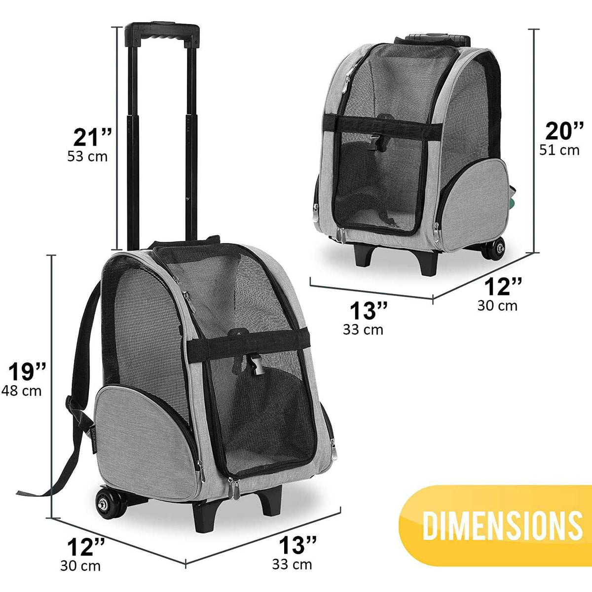 Backpack Pet Travel Carrier with Double Wheels L442309