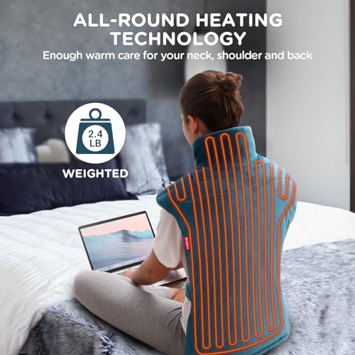 Blue 22"x33" XXL Weighted Electric Heating Pad A13035