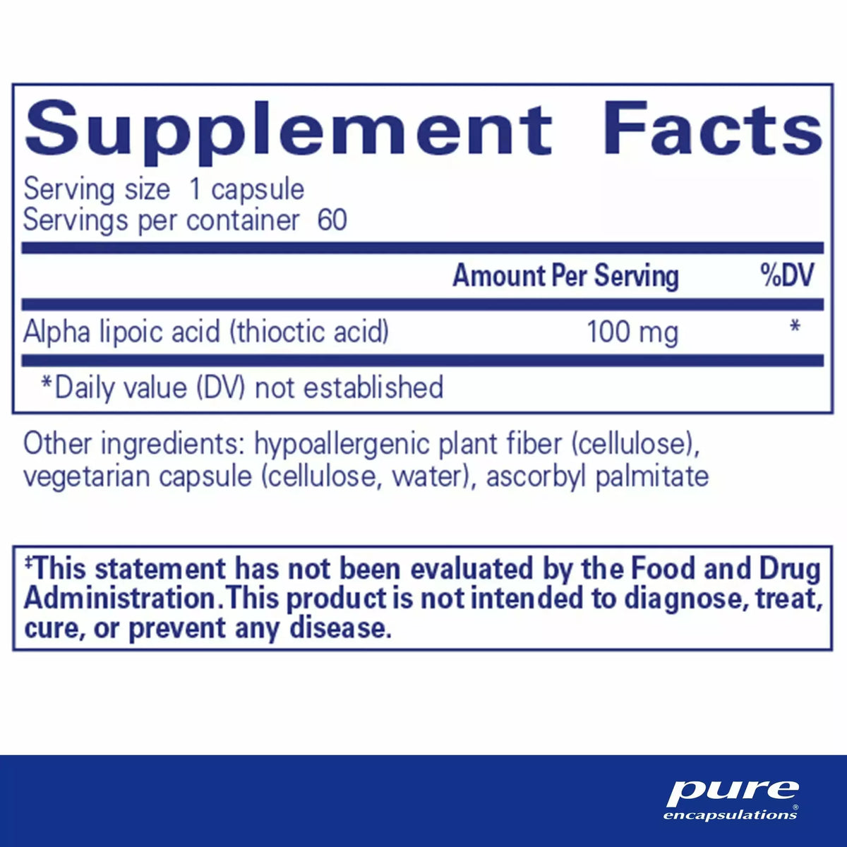 Alpha Lipoic Acid 100 mg P6235