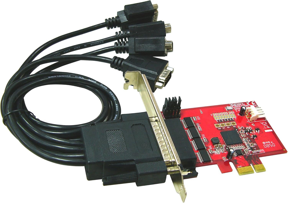 4 Port RS232 PCI Express Serial Adapter Card with Power Output, Pack of 2 V1417