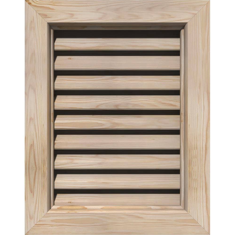 22-in W x 32-in H Vertical Gable Vent, Unfinished, Smooth Pine P356163