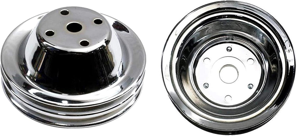 Chrome Pulley Set, 2-Groove Upper/3-Groove Lower, Long Pump O211