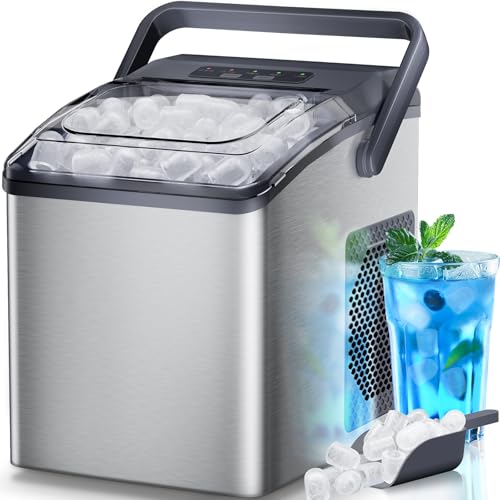 Countertop Ice Maker with 2 Ice Sizes and Self-Cleaning, Black E634019