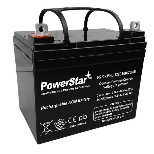 12 Volt 35 Amp Hour Sealed AGM Golf Cart Battery J988863