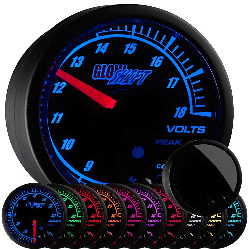 10 Color Volt Voltmeter Gauge 2-1/16 52mm Pack of 2 I9219