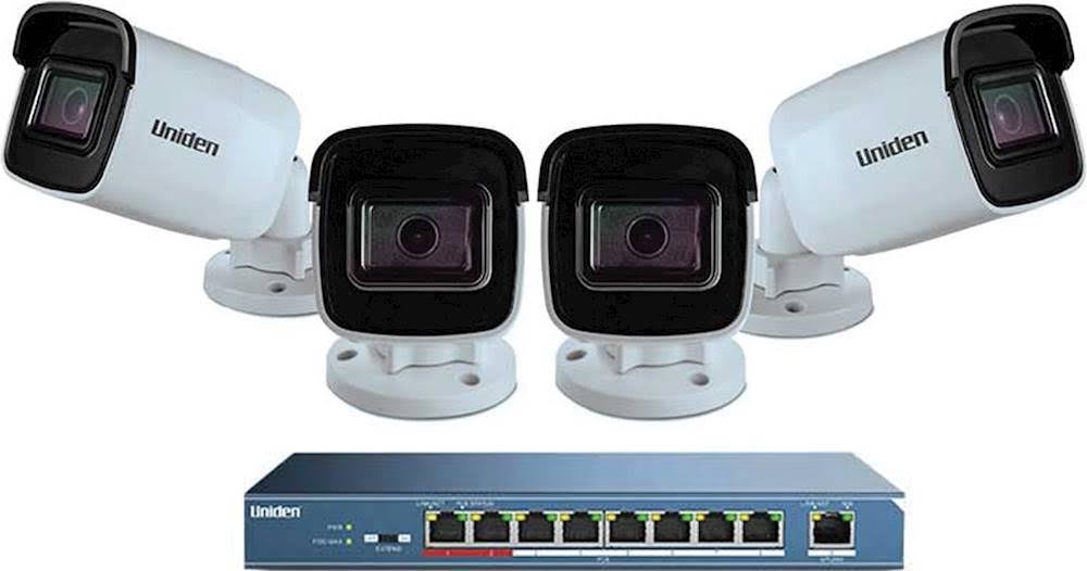 4-Camera 1080p Outdoor Security System with 9-Port PoE P982