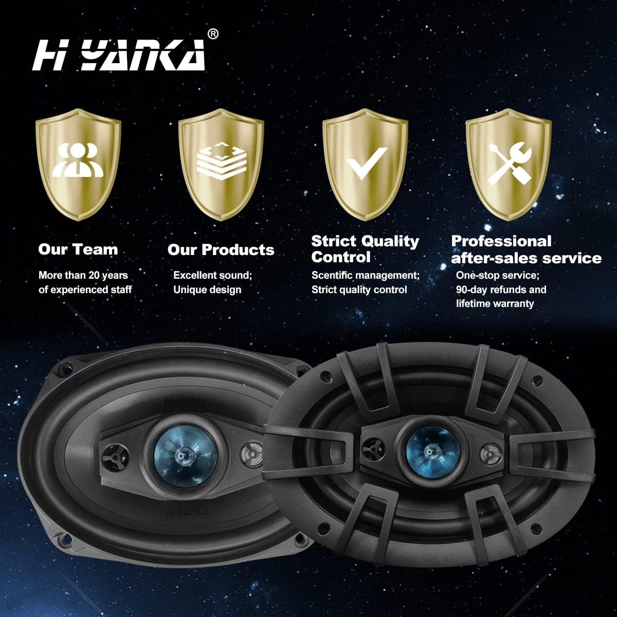 6x9 500 Watt 4-Way Coaxial Car Speakers (1 Pair) P28900