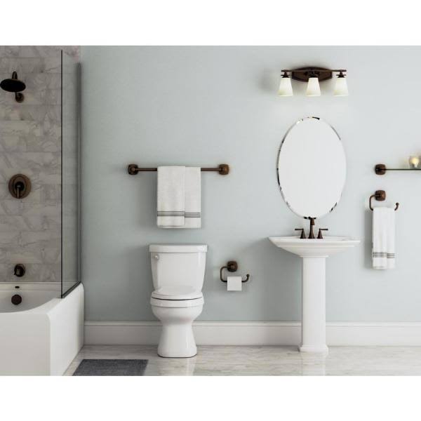 Tuscan Bronze 8 in. Widespread 2-Handle Bathroom Faucet D505519