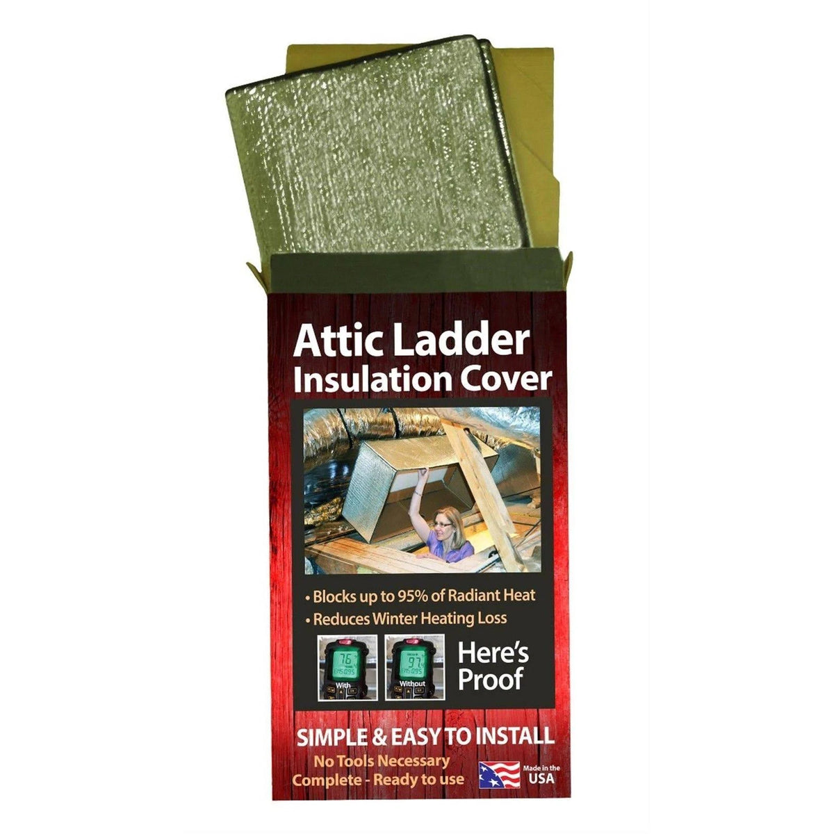 Air Double Reflective Attic Ladder Insulation Protector B629051