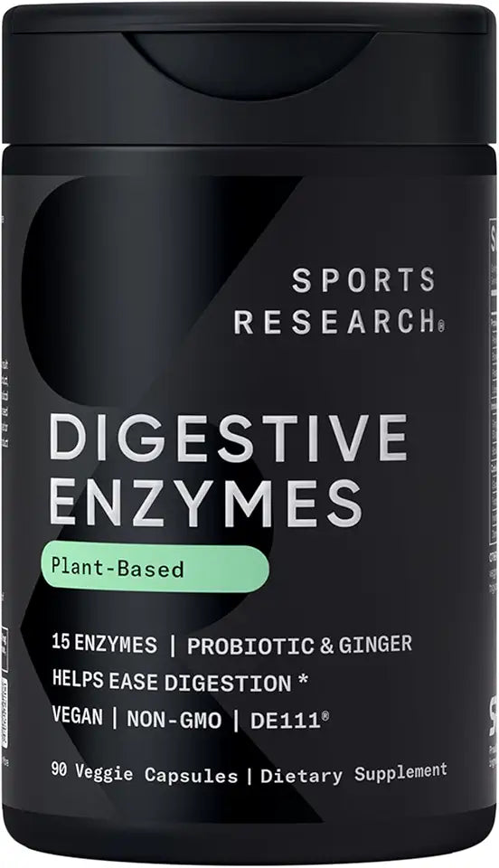 Plant Based Digestive Enzymes with Probiotics & Ginger 90 Veggie Capsules G689254