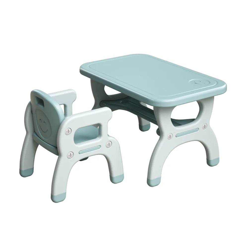 Kids Learning Desk and Chair Set Blue J806
