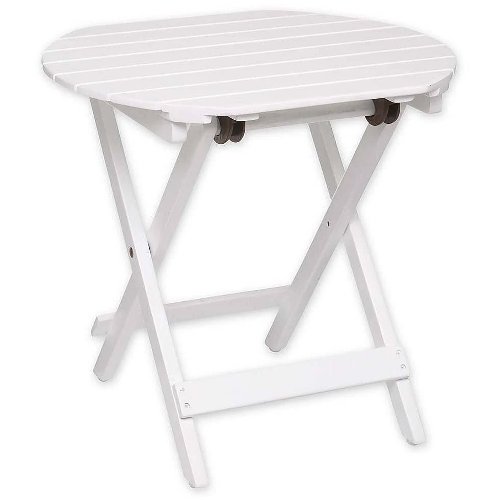 White Eucalyptus Wooden Adirondack Side Table U6224