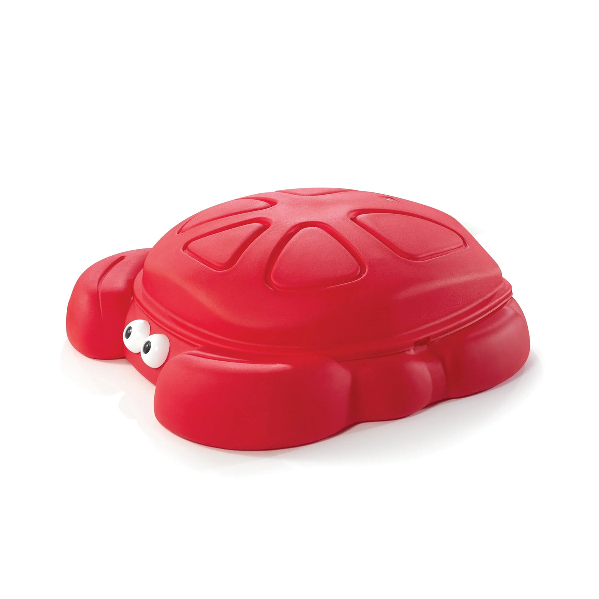 Red Plastic Outdoor Sandbox with Cover D3060