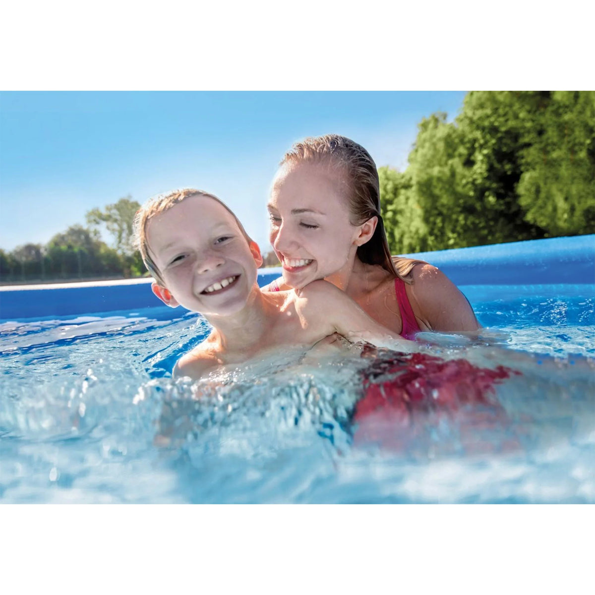 8ft x 30in Round Inflatable Above Ground Swimming Pool P820097