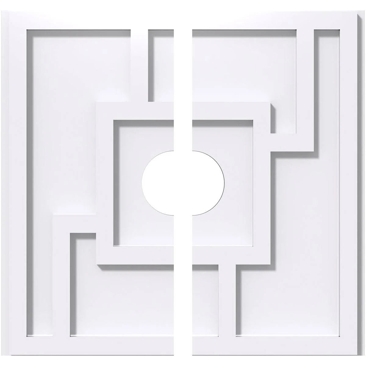 Contemporary PVC Ceiling Medallion (28x22OD x 5x22ID x 9 3/4x22C - Two Piece) Y928368