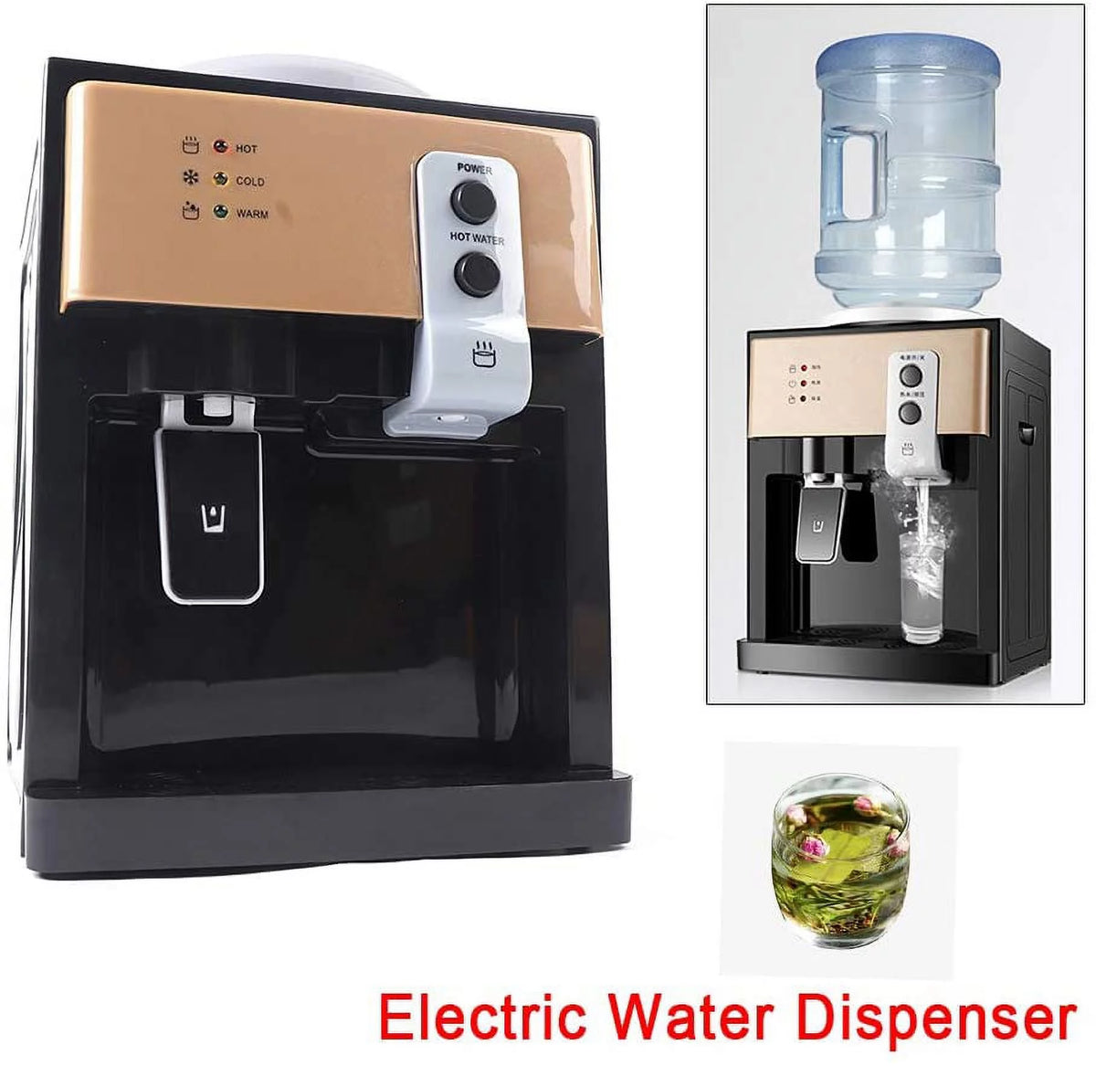 Top Loading Hot & Cold Water Cooler Dispenser for 3 or 5 Gallon Bottle K714