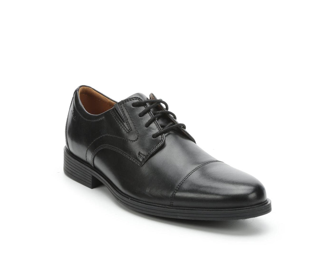 Clarks Mens Whiddon Cap Black Leather Size 14 V366