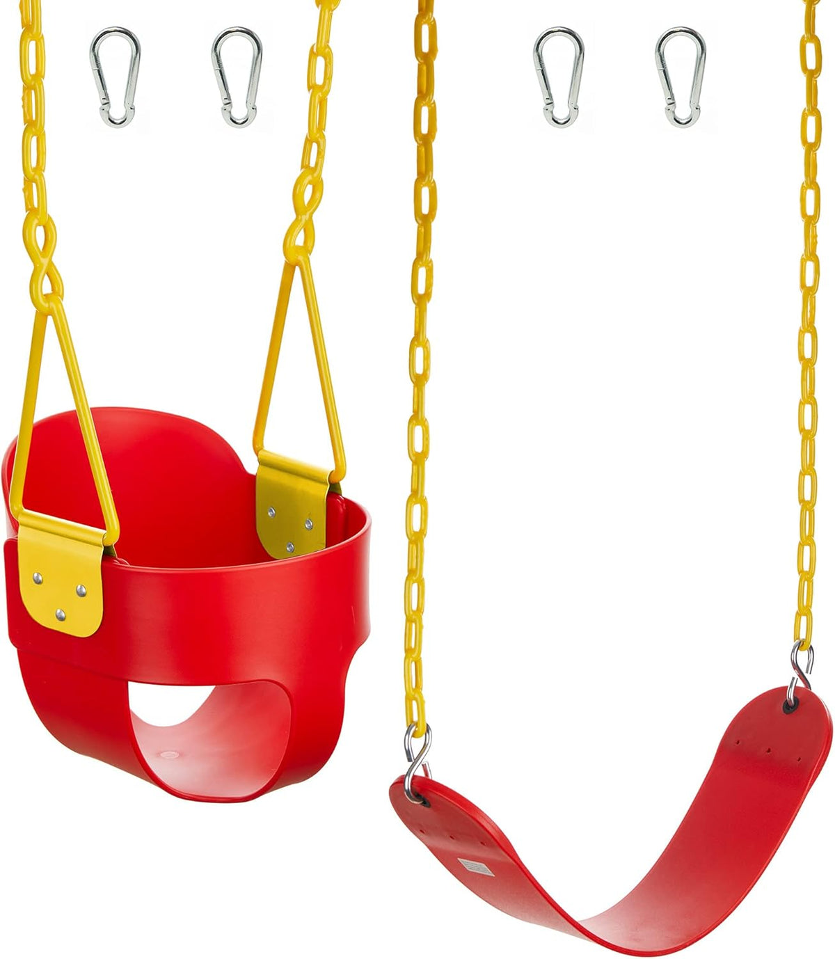 Red High Back Full Bucket Swing with Heavy-Duty Swing Seat T596691