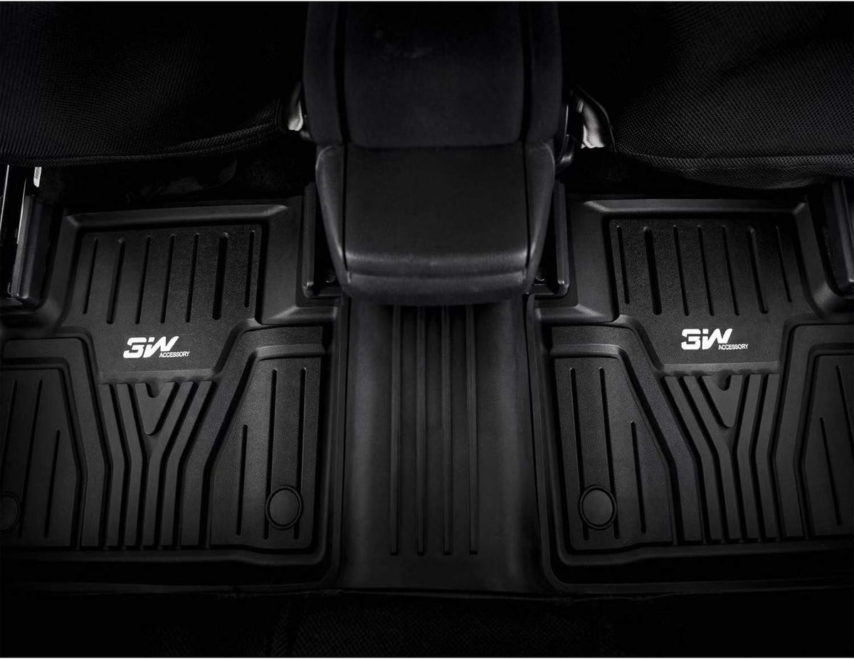Black All Weather Heavy Duty TPE Car Floor Mats for Honda Accord 2018-2021 Front & Rear 2 Rows E2419