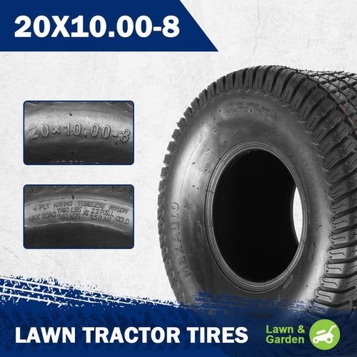 2 Pcs 20x10-8 Turf Tires I212