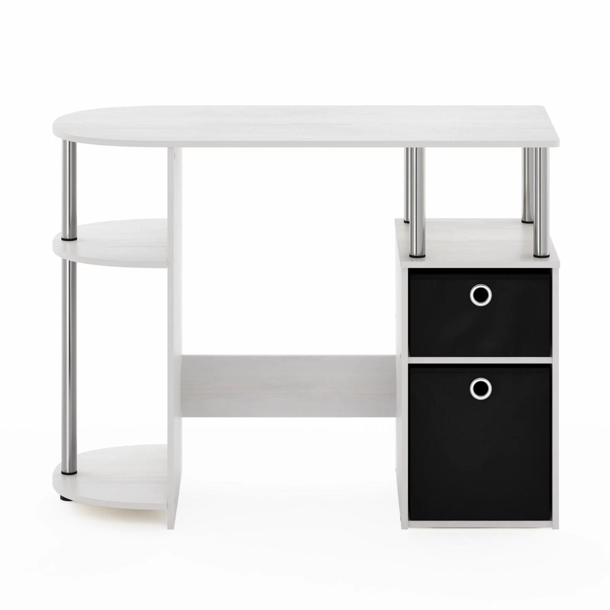White Oak Computer Study Desk with Bin Drawers I990841