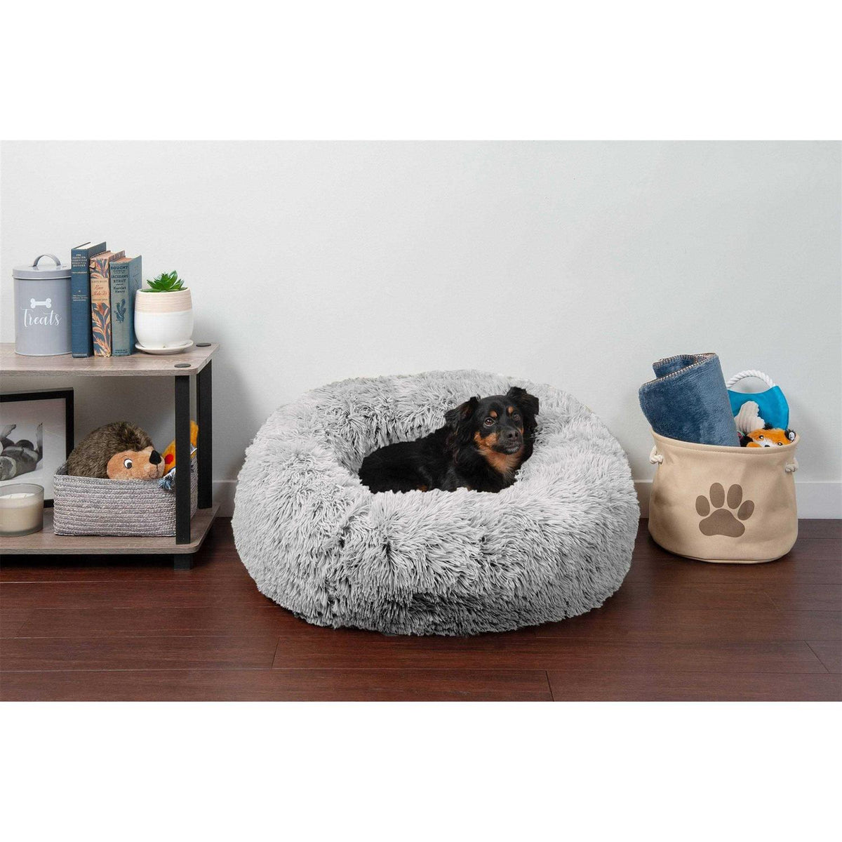 Long Fur Donut Dog Bed E15344