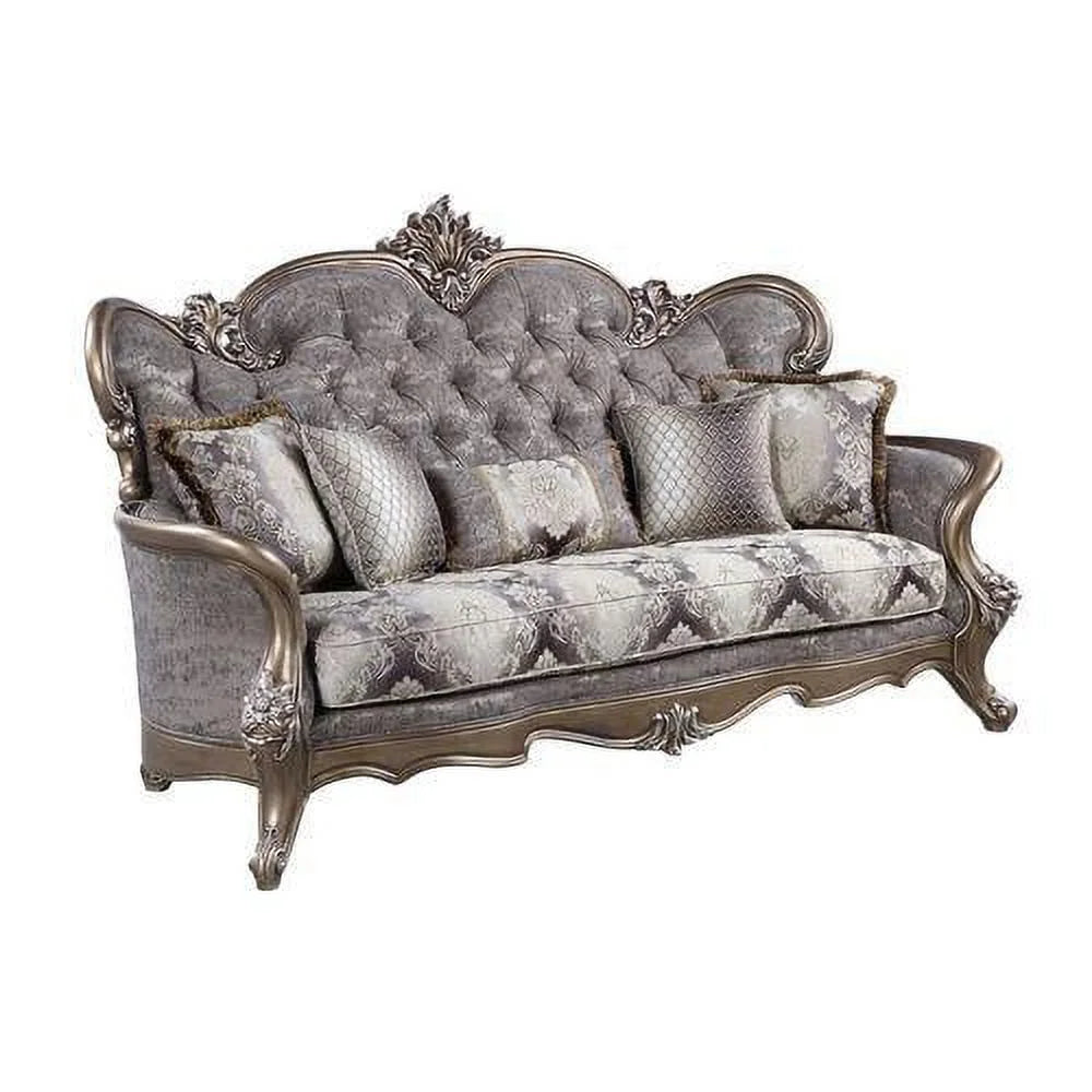 Gray Fabric 4pcs Living Room Set R54960