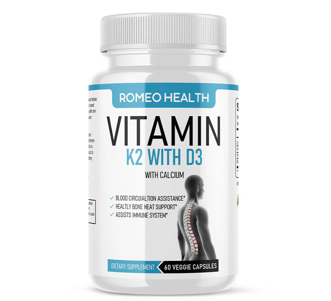 Vitamin K2 (MK7) with D3 and BioPerine 60 Veggie Capsules H457