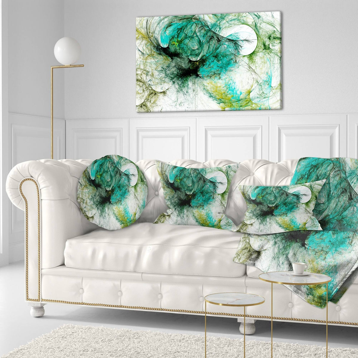 Green Graphic Art on Wrapped Canvas P96807