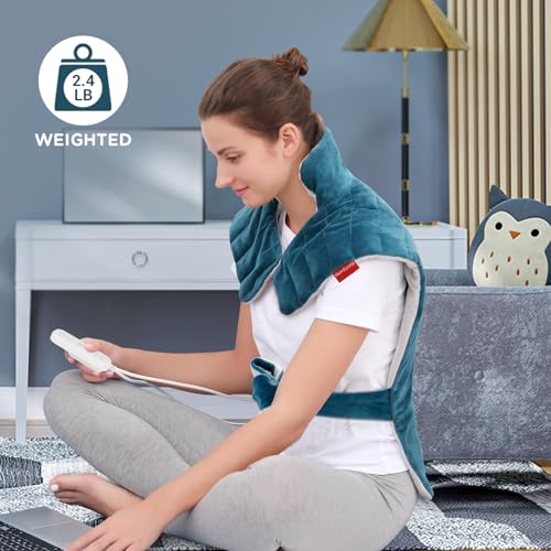 Blue 22"x33" XXL Weighted Electric Heating Pad A13035