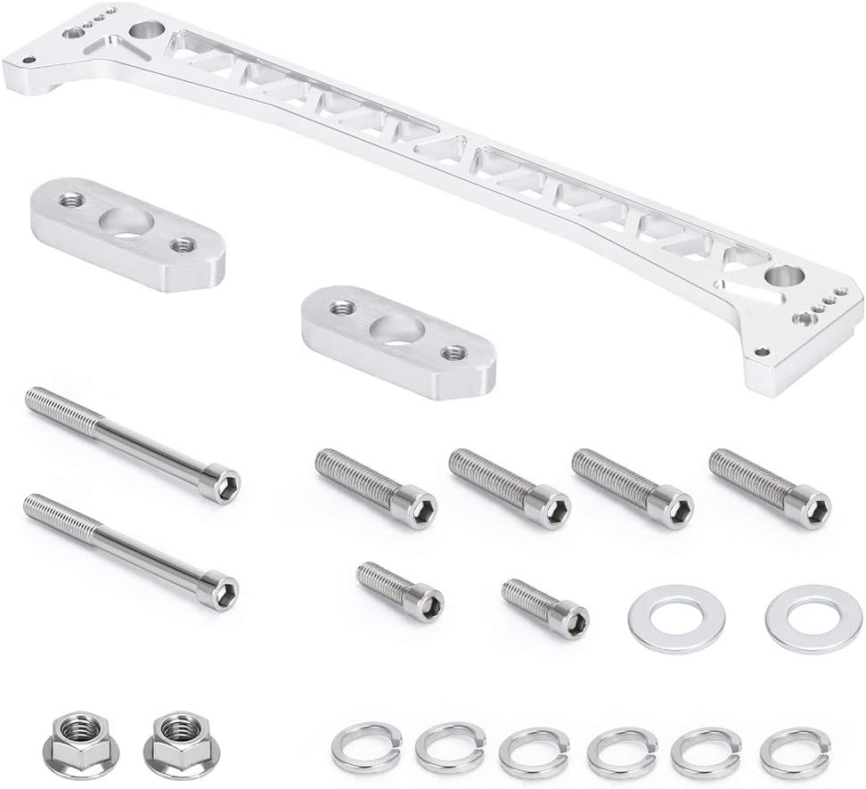 Rear Billet Aluminum Subframe Brace with Integral Sway Bar Mount for 96-00 Honda Civic EK Chassis Acura Suspension Crossmember Pack of 2 X248