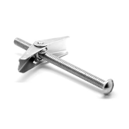 1/4 inch-20 x 3 inch Coarse Thread Toggle Bolt Combo Round Head Low Carbon Steel Zinc Plated Pk 50 H80153
