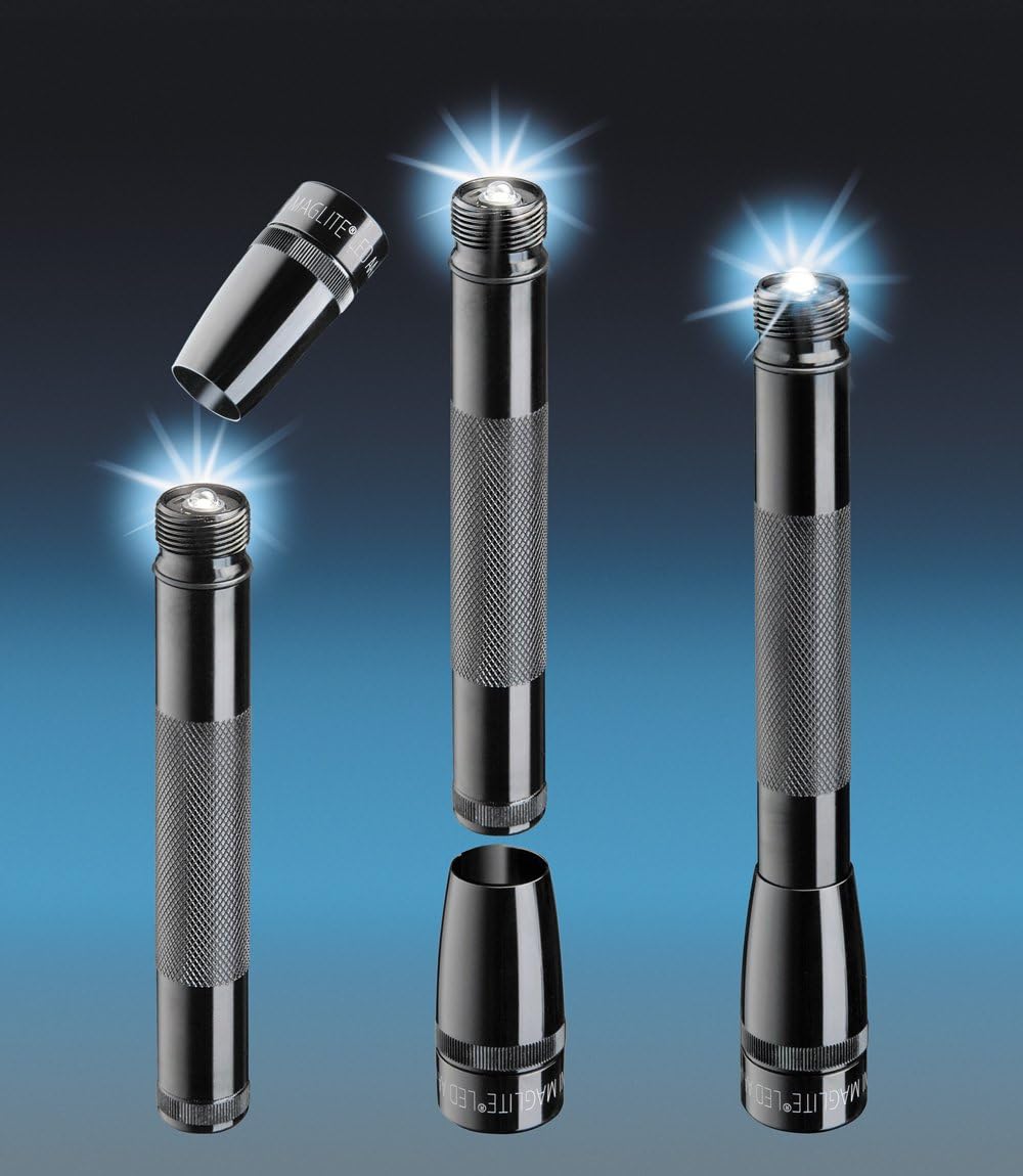 Silver Mini Mag AA Pro LED Flashlight 332 Lumens M903254